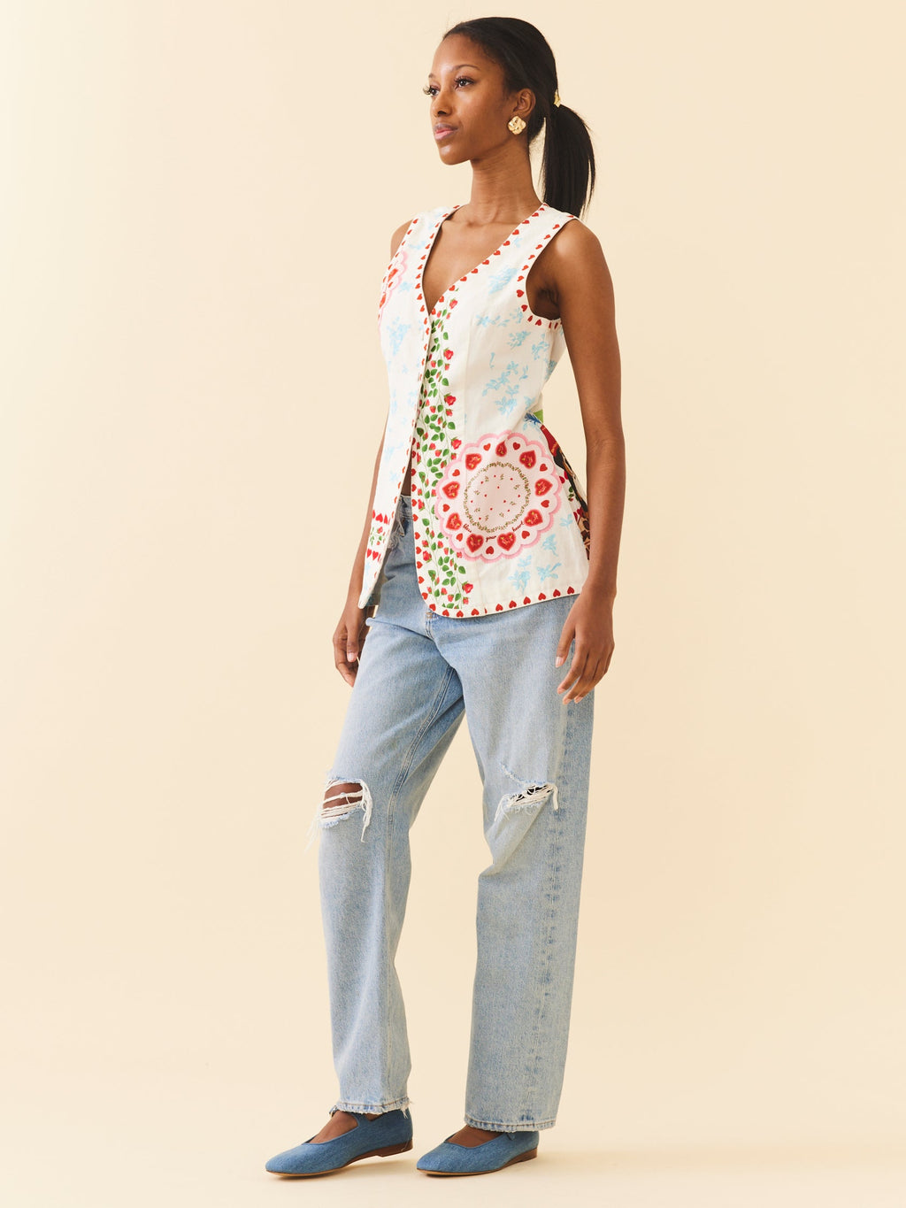 Alexa Top in Alfie White