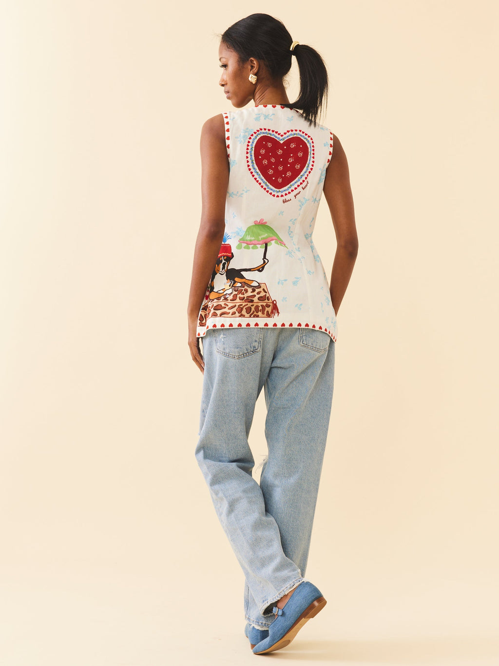 Alexa Top in Alfie White