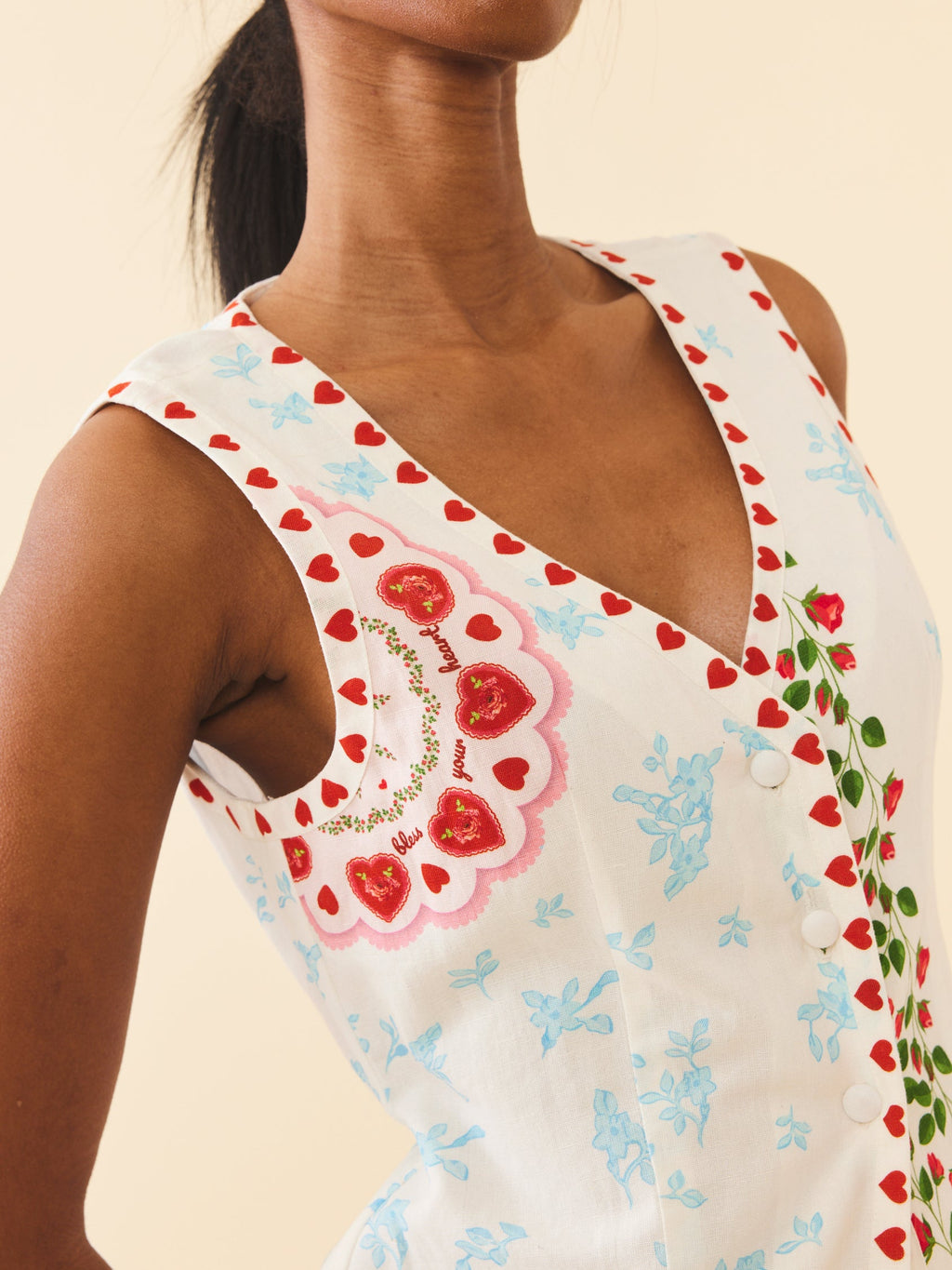 Alexa Top in Alfie White