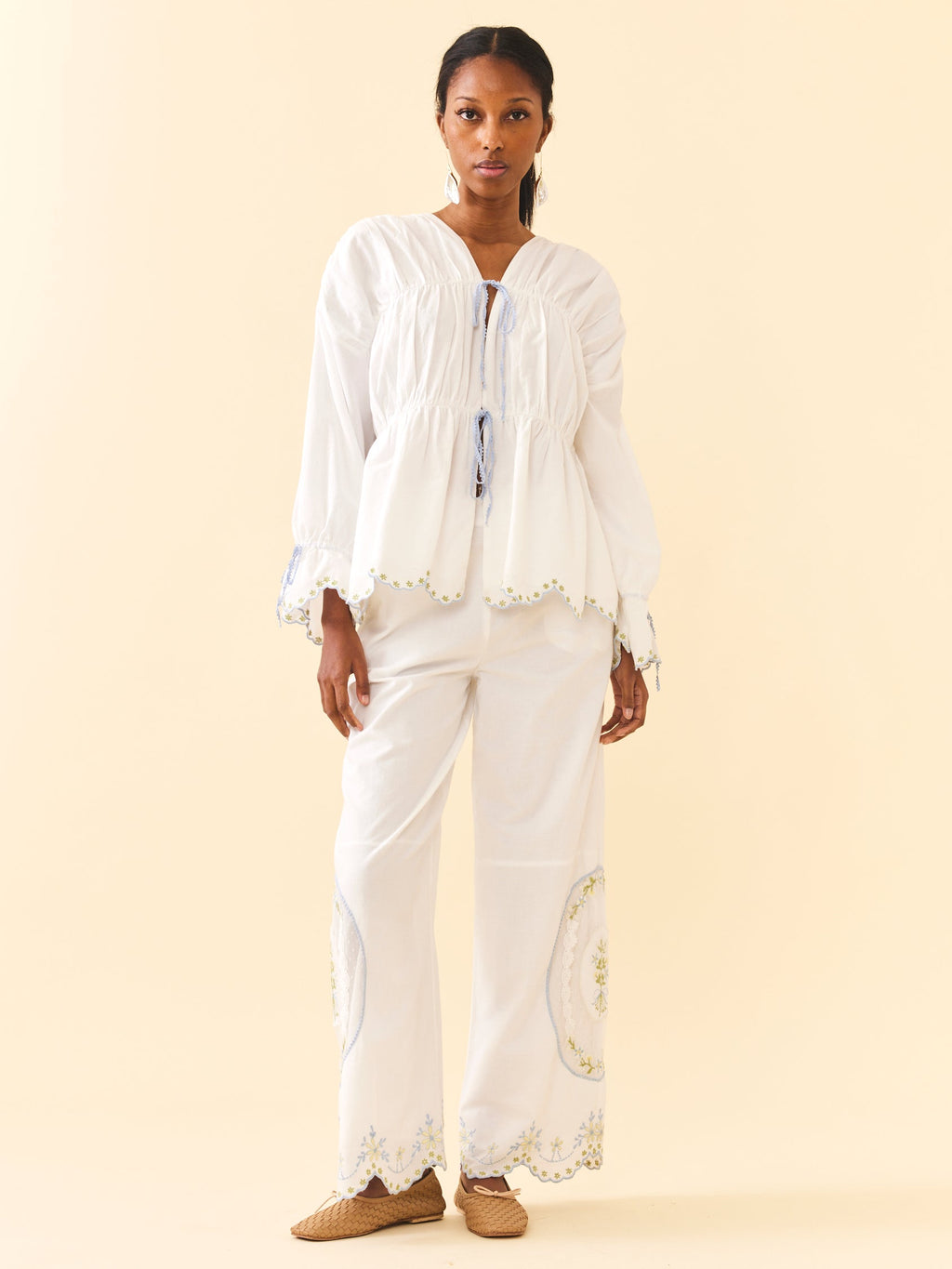 Isle Top in White Whimsy