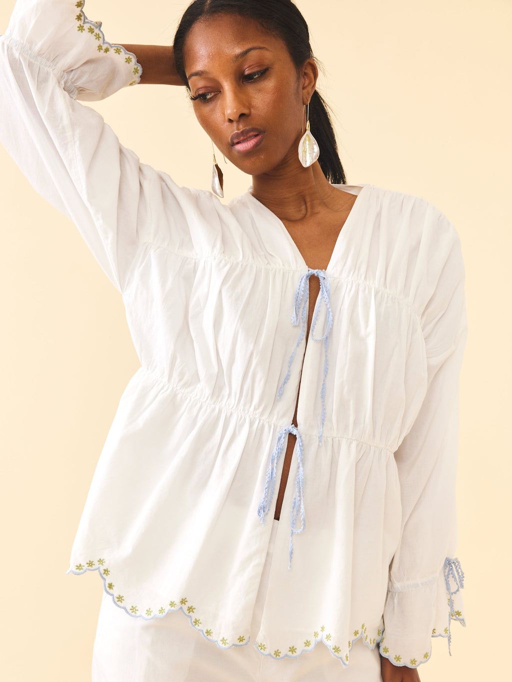 Isle Top in White Whimsy