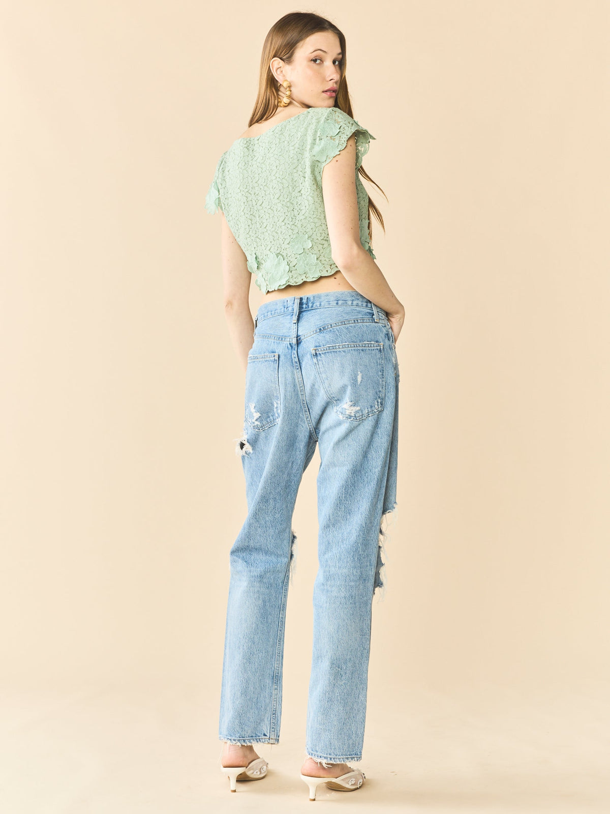 Raquel Top in Minty Green