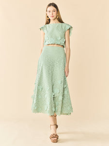 Kelly Skirt in Minty Green