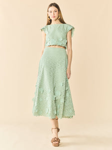 Raquel Top in Minty Green