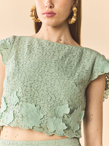 Raquel Top in Minty Green