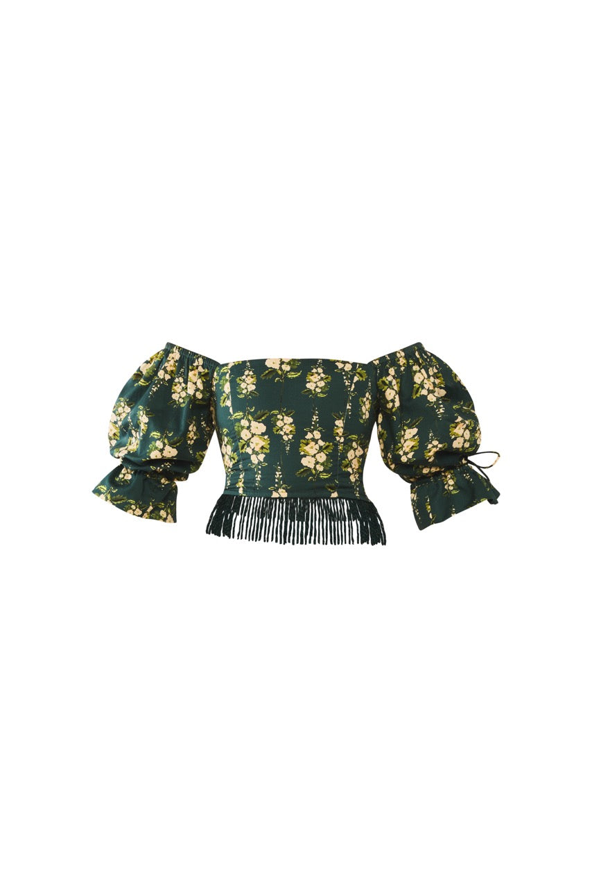EDDY x Mckenzie Depinto Jamie Top in Deep Green & Floral