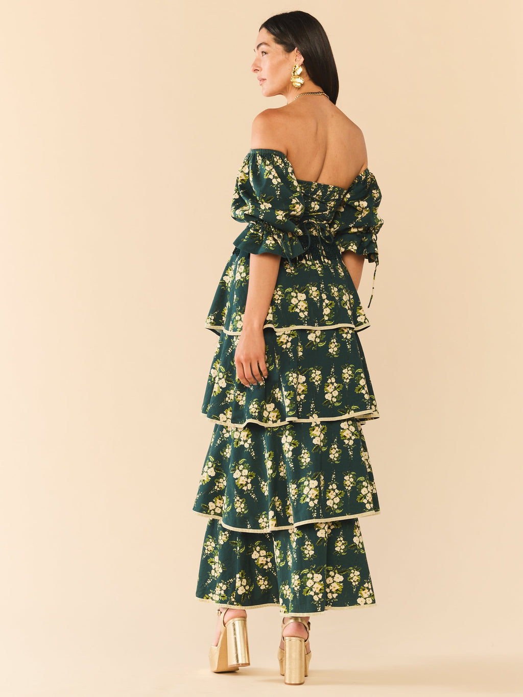 EDDY x Mckenzie Depinto Kenz Skirt in Deep Green & Floral
