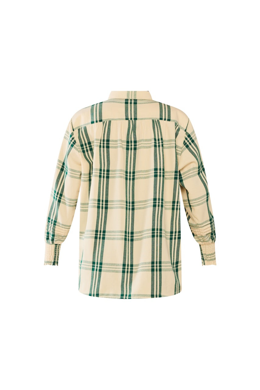 EDDY x Mckenzie Depinto Butler Top in Green Plaid & Floral