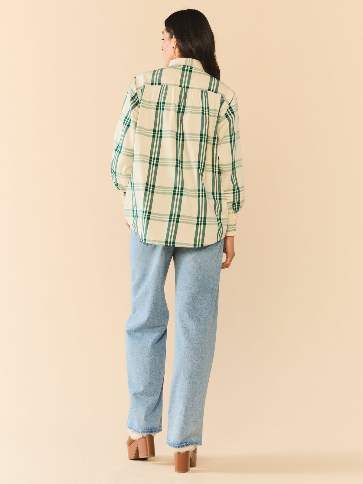 EDDY x Mckenzie Depinto Butler Top in Green Plaid & Floral