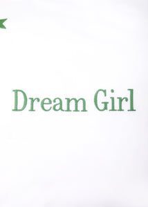 Dream Girl Stars Mini Pillow in Grasshopper