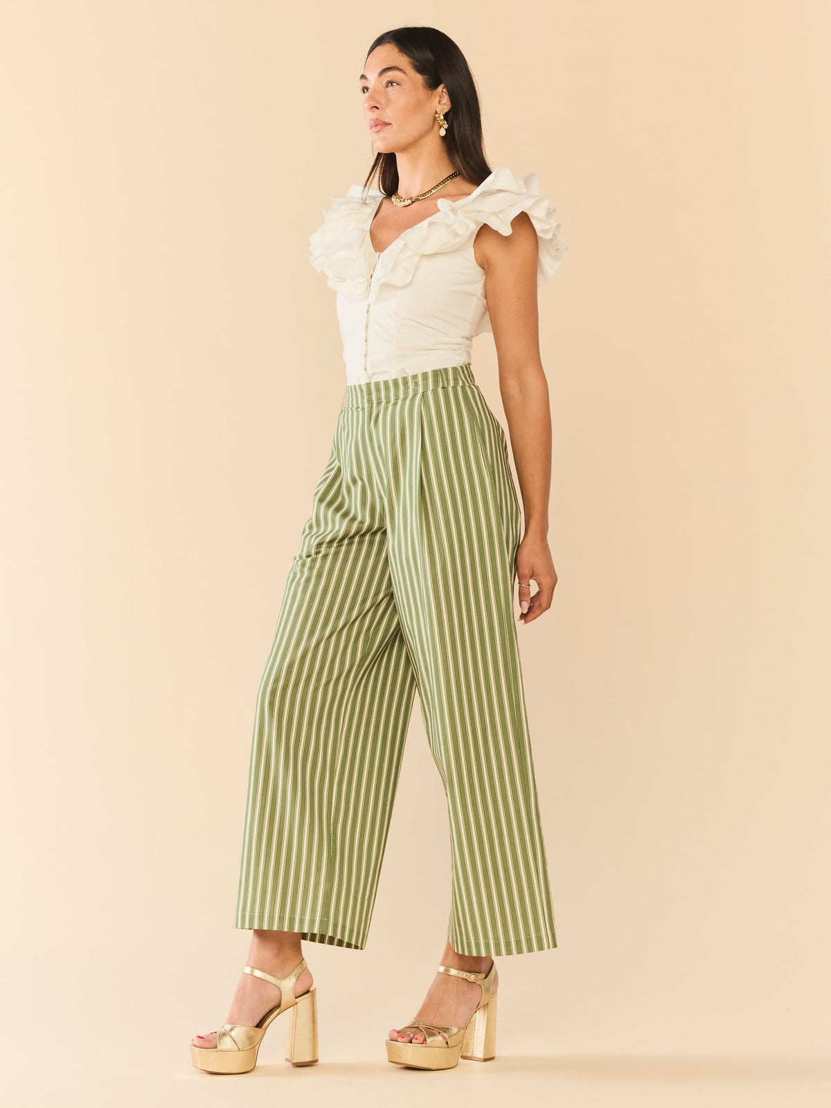 Nina Pant in Meadow Stripe