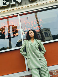 Meredith Blazer in Meadow Stripe