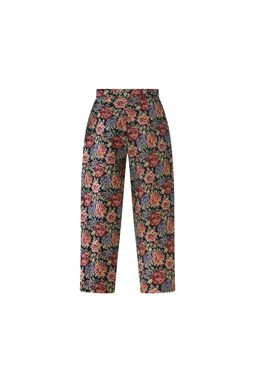 Brynna Trouser in Black Rainbow Jacquard