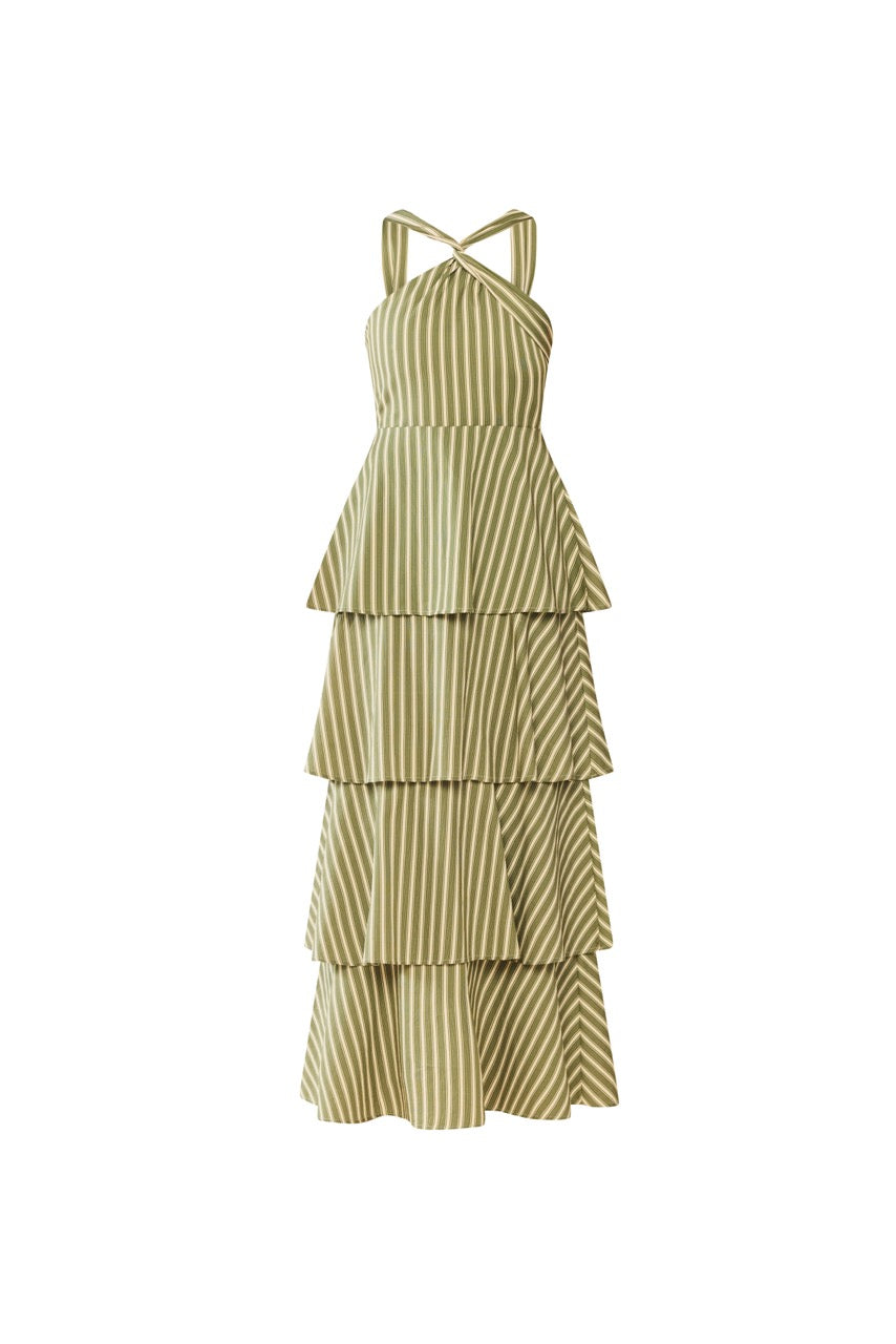 Emma Dress in Meadow Stripe