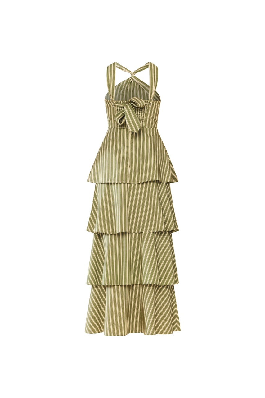 Emma Dress in Meadow Stripe