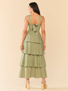 Emma Dress in Meadow Stripe