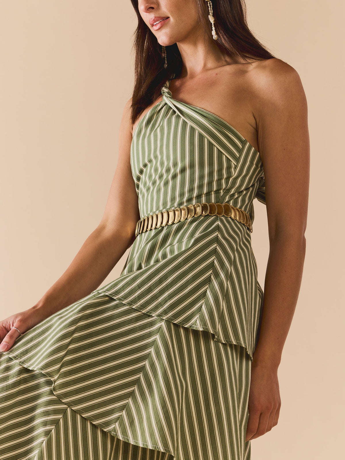 Emma Dress in Meadow Stripe
