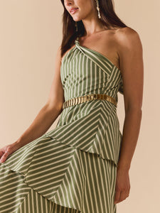 Emma Dress in Meadow Stripe