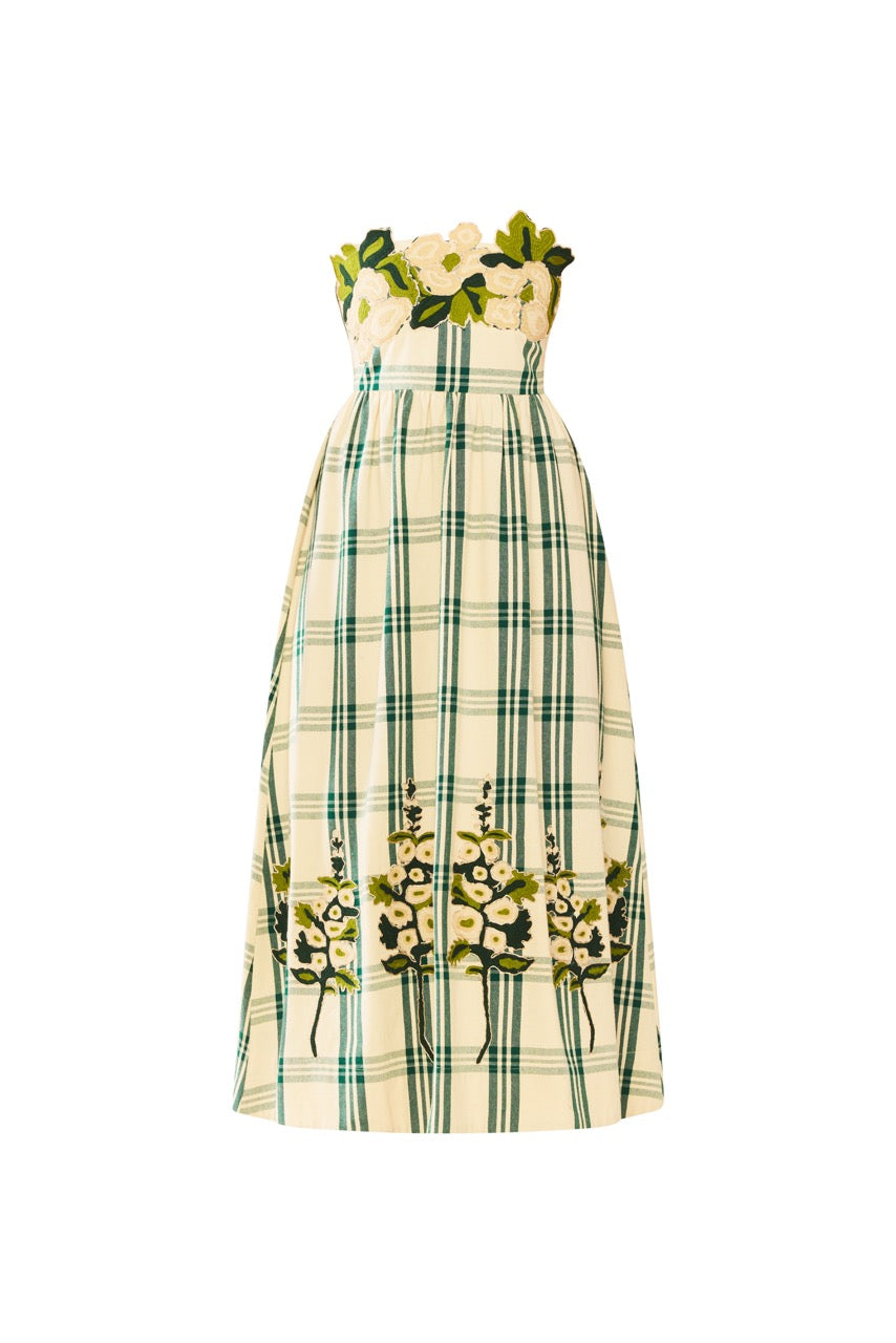 EDDY x Mckenzie Depinto Lucy Dress in Green Plaid & Floral