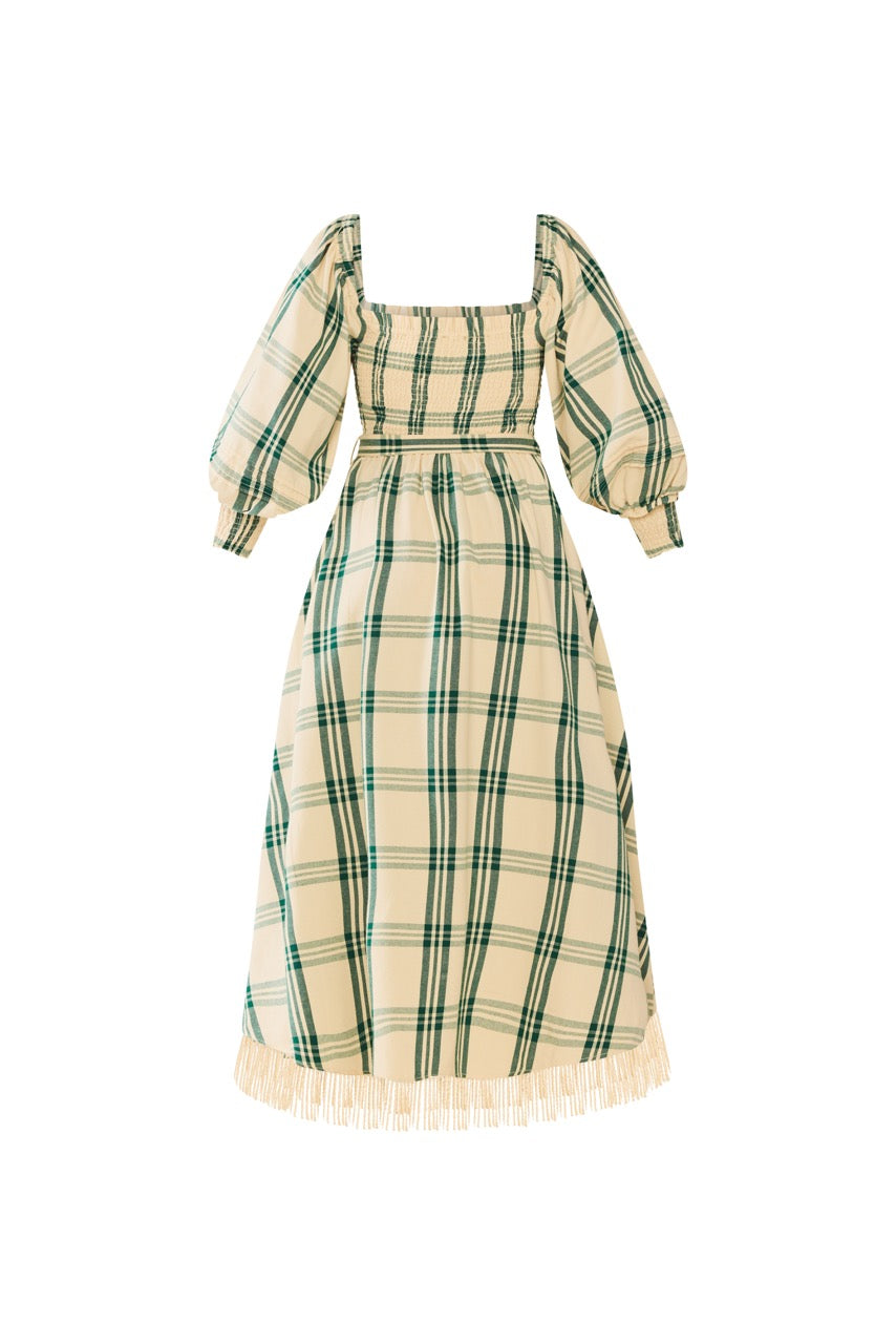 EDDY x Mckenzie Depinto Eloise Dress in Green Plaid & Floral