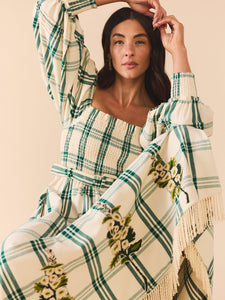 EDDY x Mckenzie Depinto Eloise Dress in Green Plaid & Floral