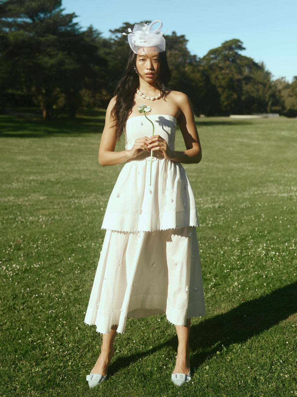 green emerald velvet dress Ivory Off-Shoulder Tulle Dress with Floral Embroidery – Saiid Kobeisy Online