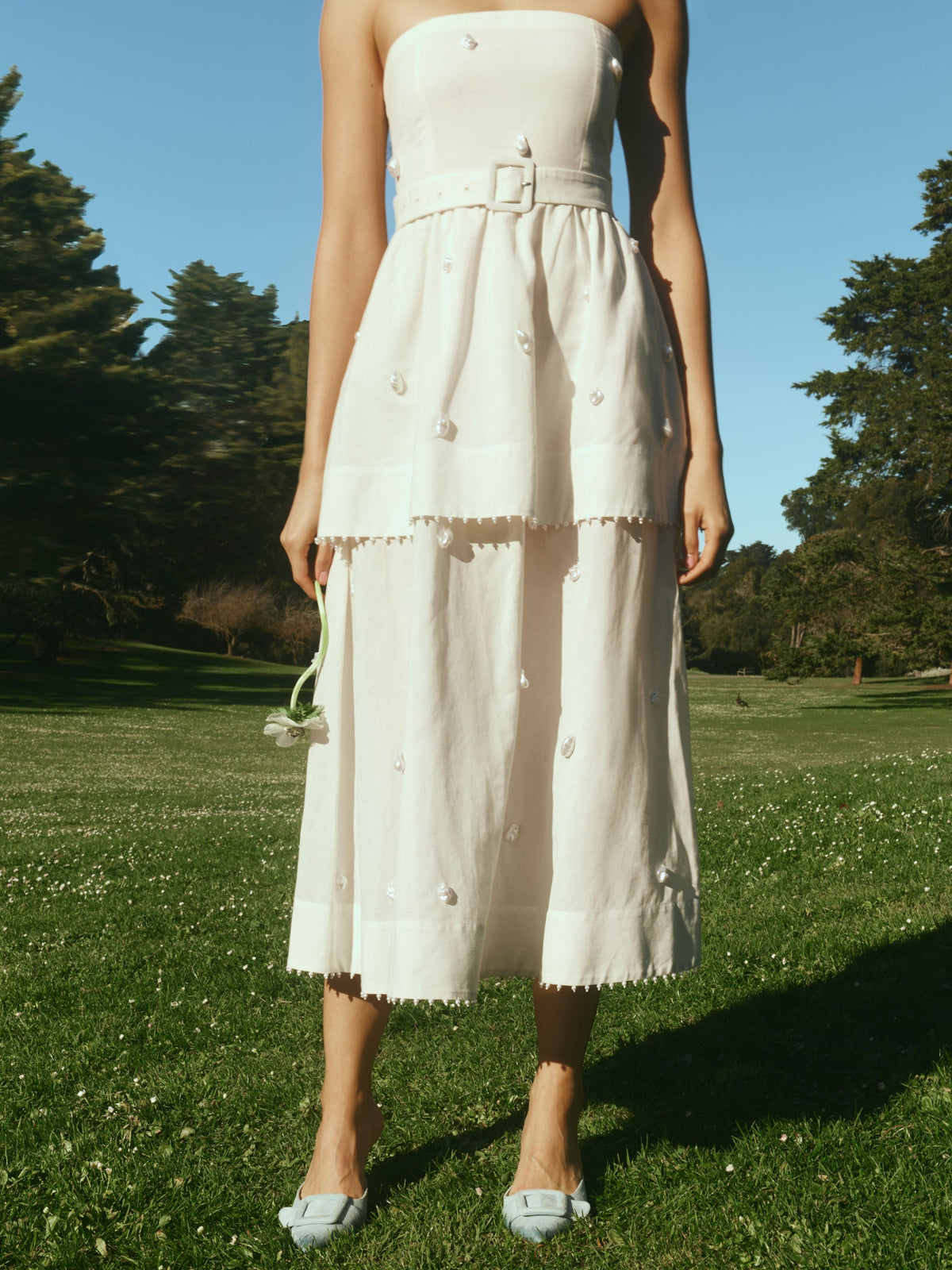 OTM Exclusive: Daisy Dress in Pearly White