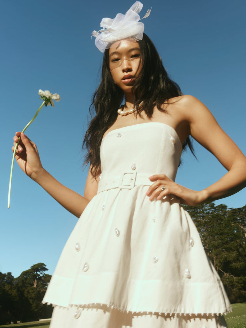 OTM Exclusive: Daisy Dress in Pearly White