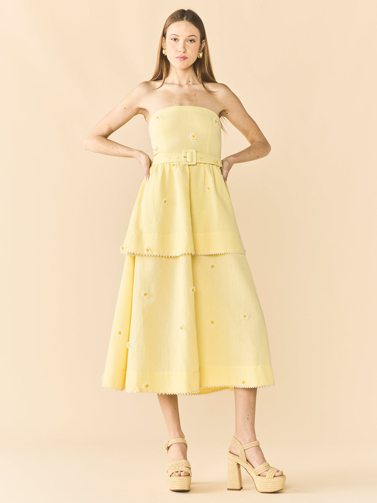Daisy Dress in Soft Butter Yellow