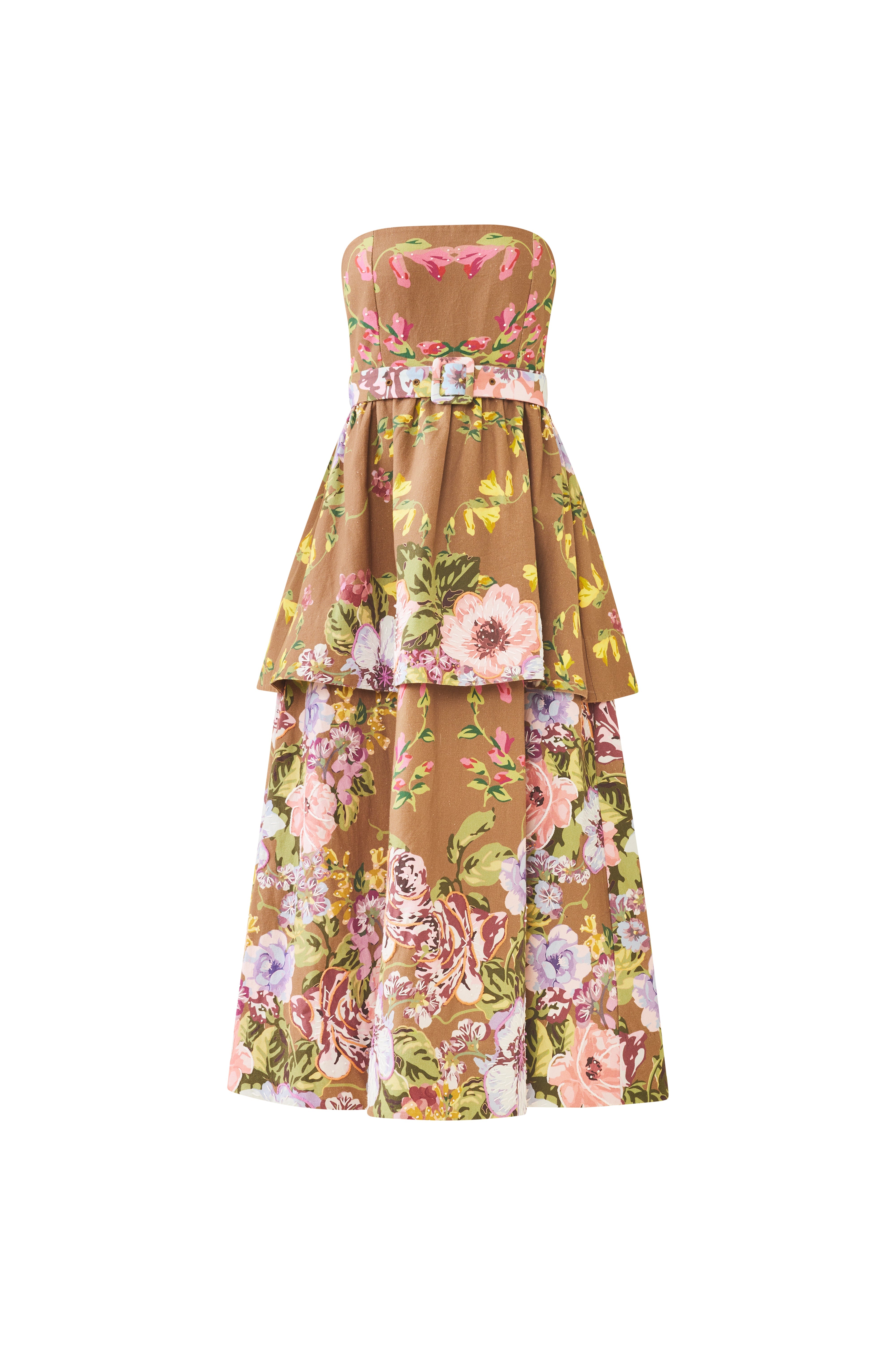 Daisy Dress in Caramel Victorian Floral