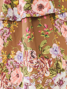 Daisy Dress in Caramel Victorian Floral