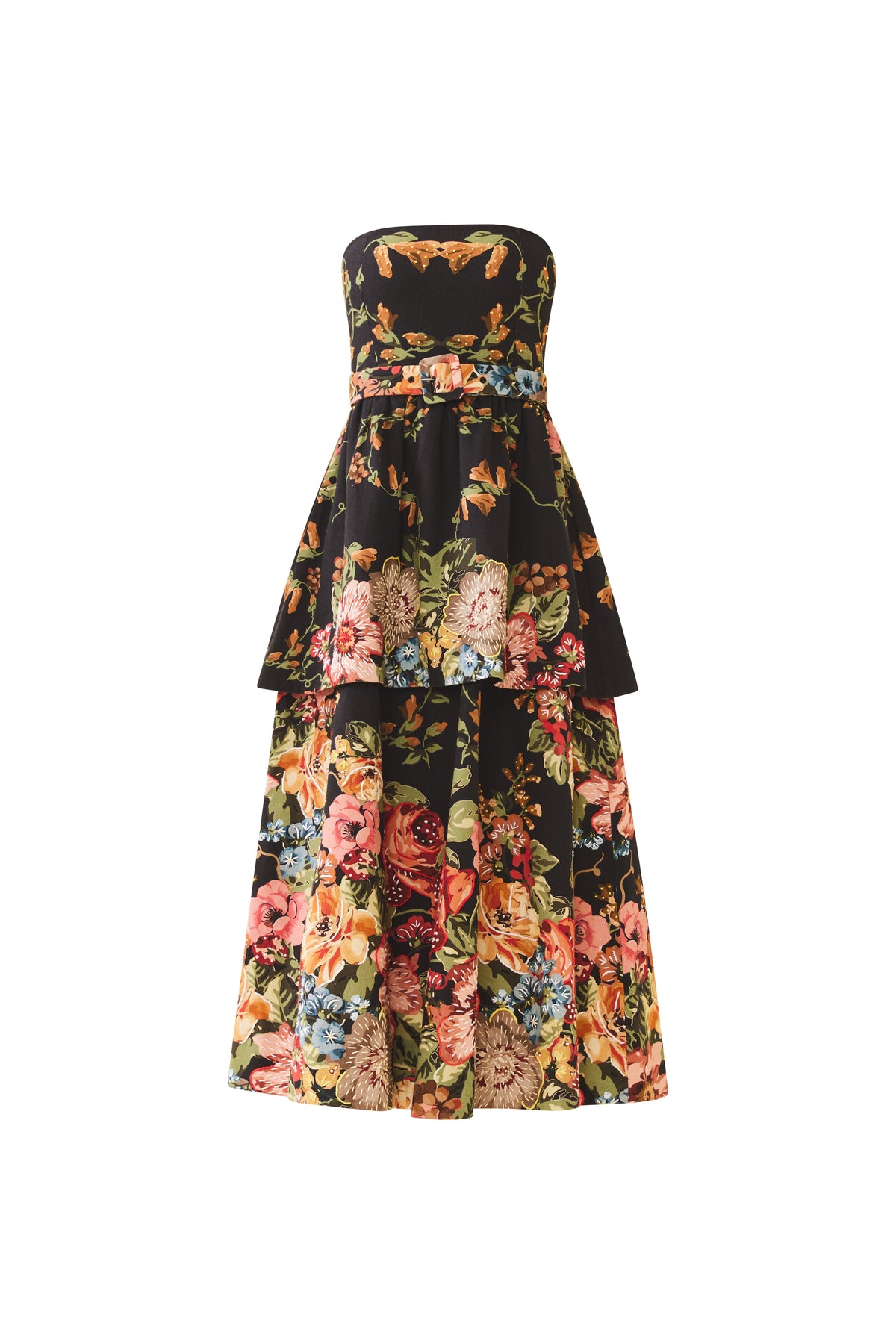 Daisy Dress in Black Victorian Floral