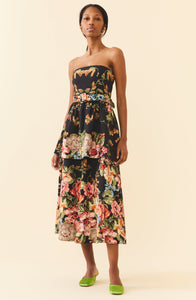 Daisy Dress in Black Victorian Floral