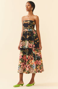 Daisy Dress in Black Victorian Floral