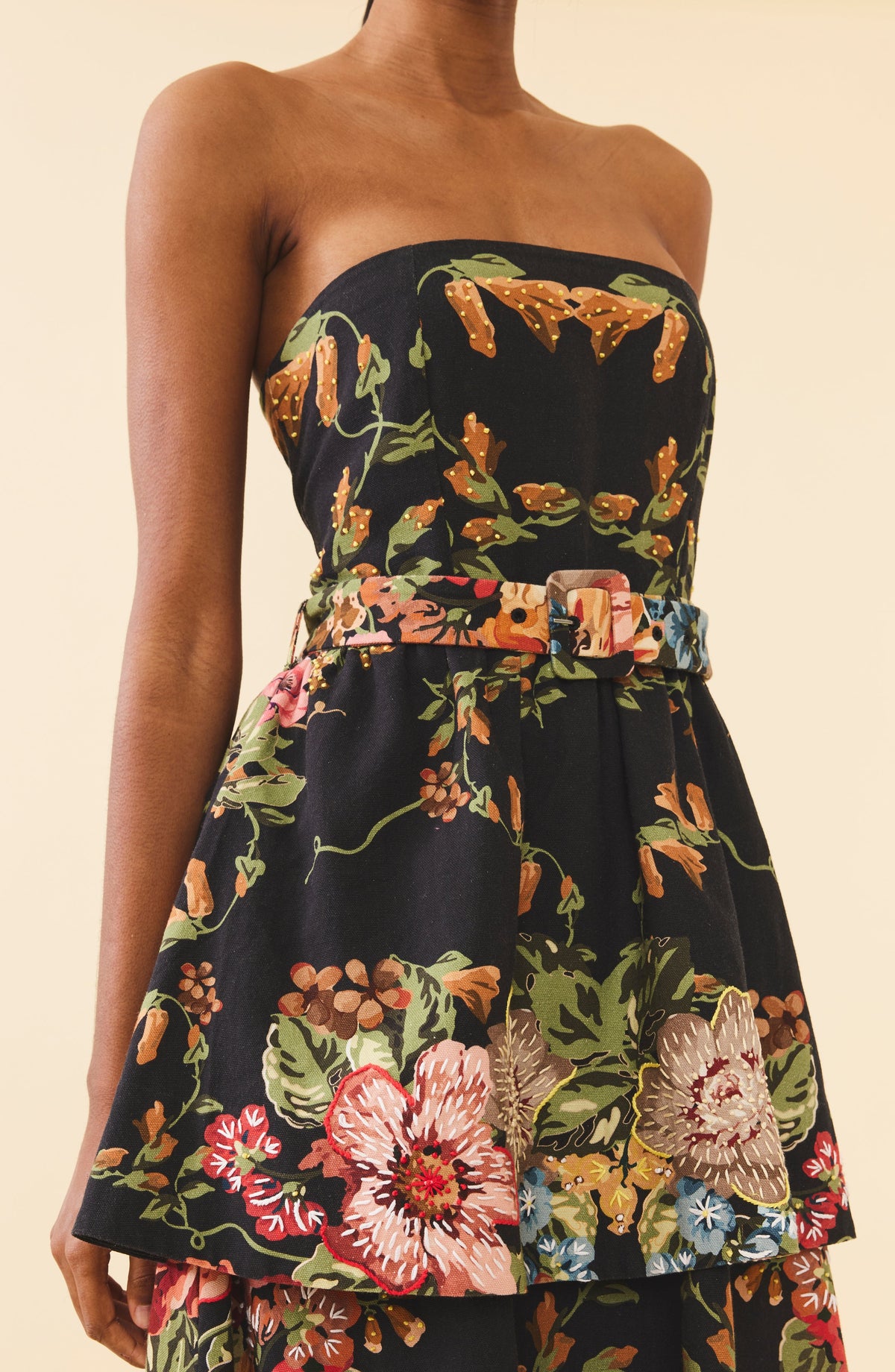 Daisy Dress in Black Victorian Floral