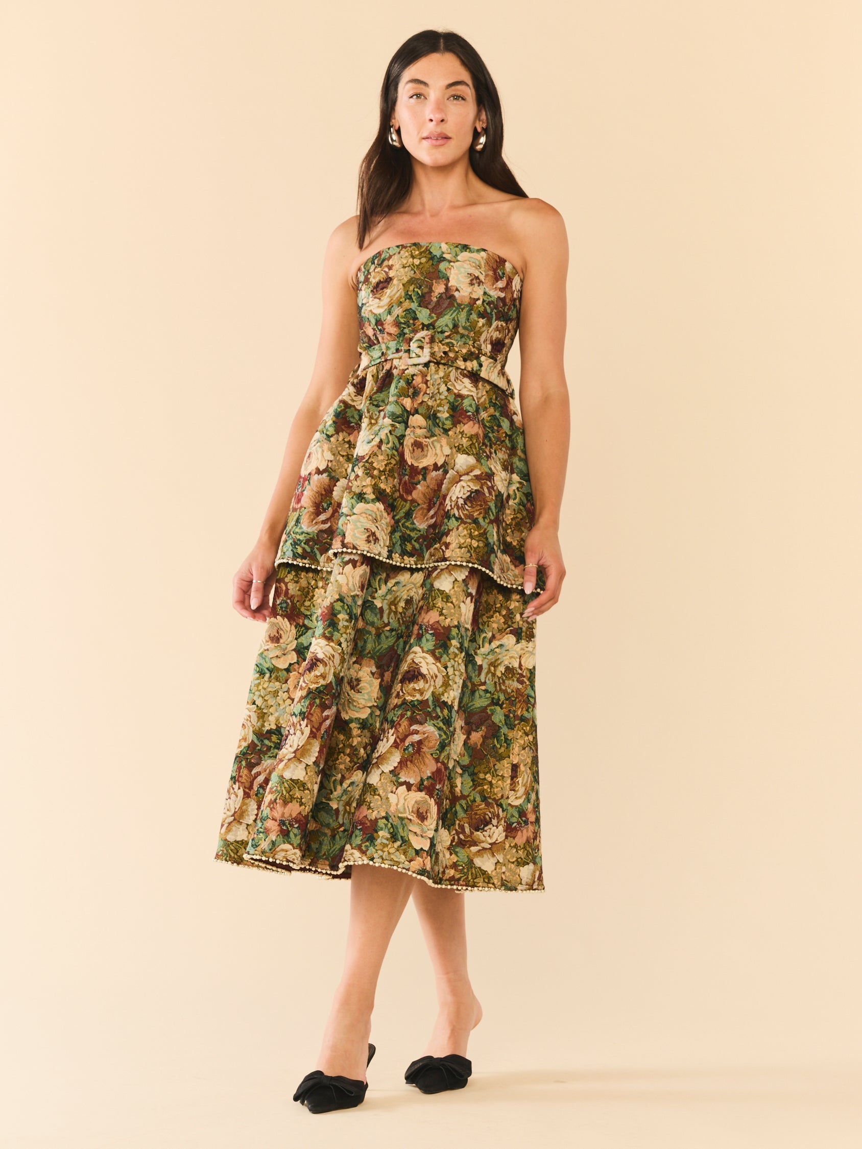 Daisy Dress in Flora Floral Jacquard