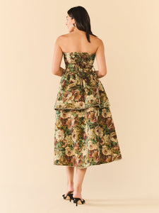 Daisy Dress in Flora Floral Jacquard