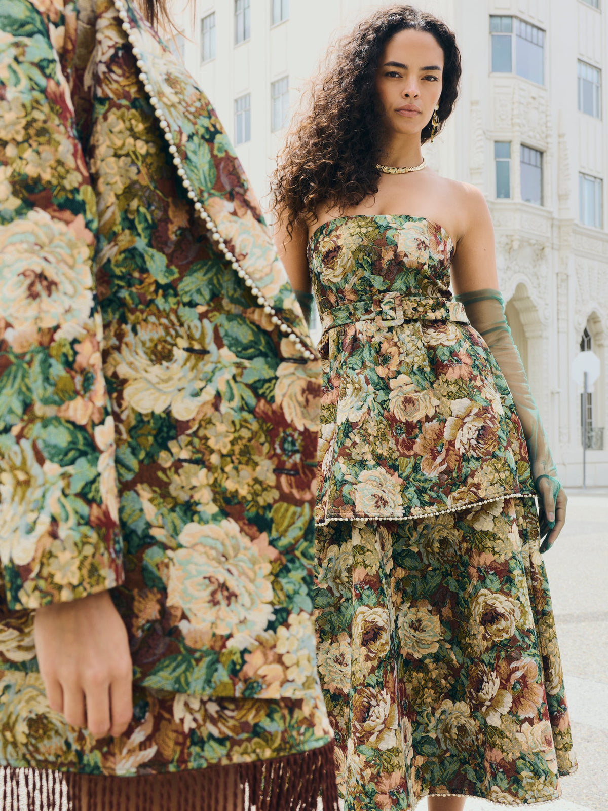 Daisy Dress in Flora Floral Jacquard