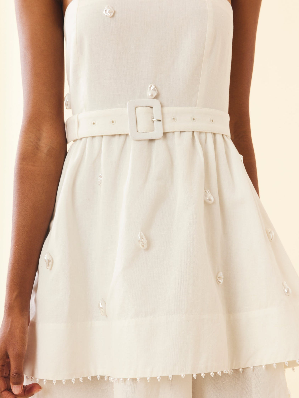 OTM Exclusive: Daisy Dress in Pearly White