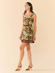 Sarah Bird Mini Dress in Flora Floral Jacquard