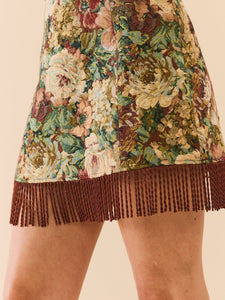 Sarah Bird Mini Dress in Flora Floral Jacquard