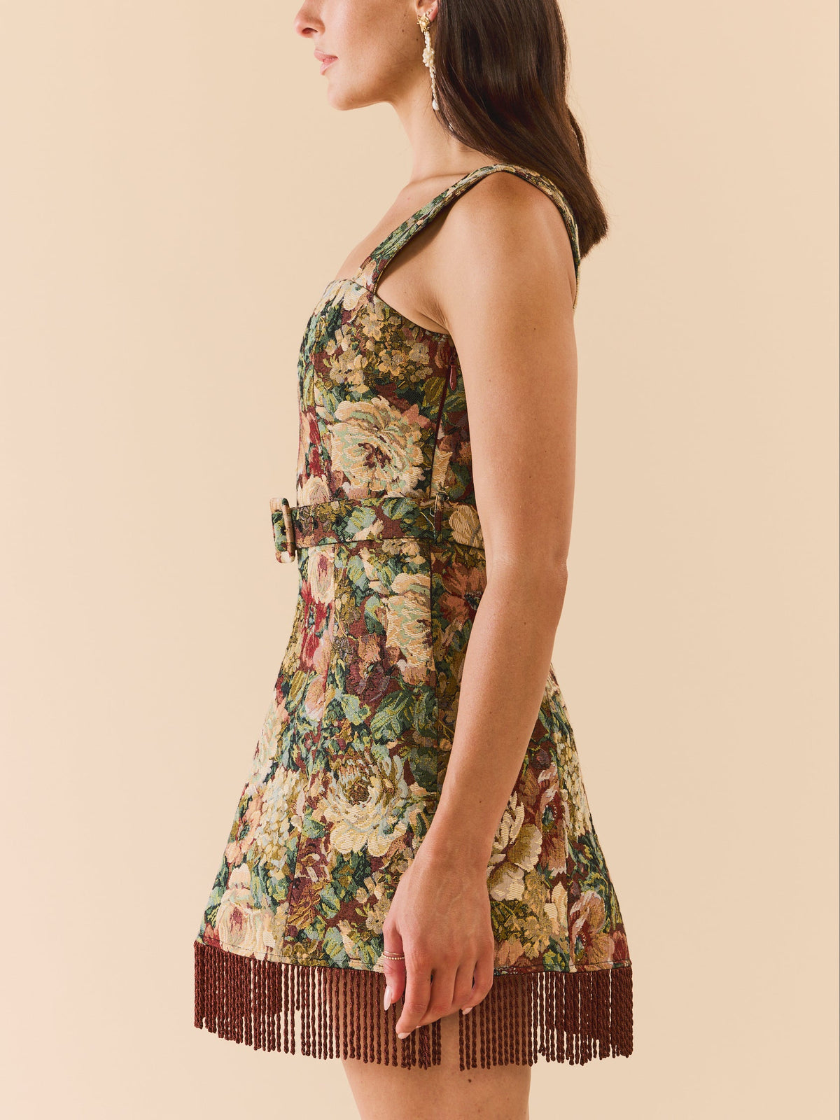 Sarah Bird Mini Dress in Flora Floral Jacquard