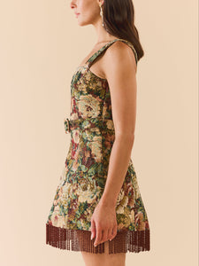 Sarah Bird Mini Dress in Flora Floral Jacquard