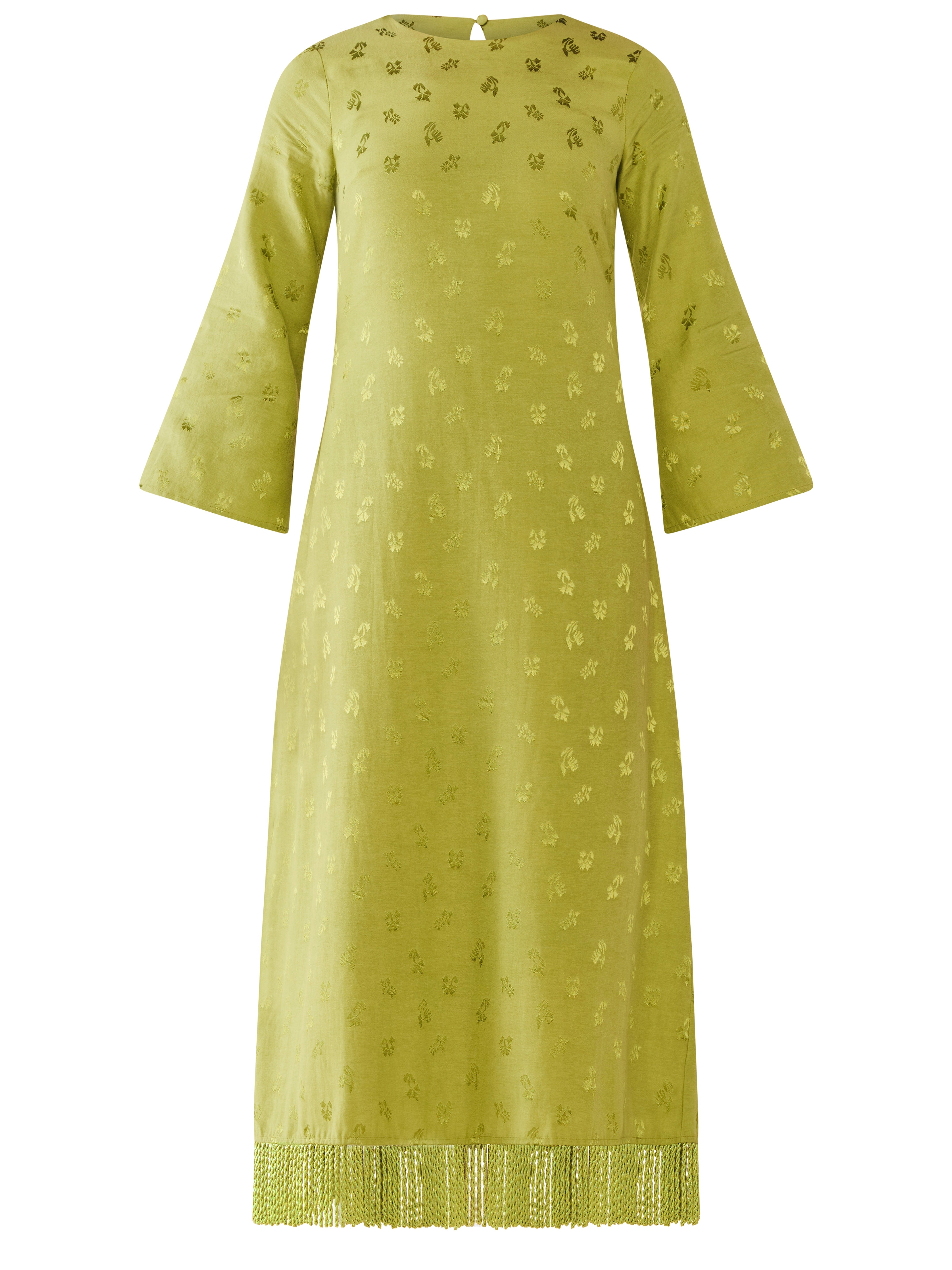 Ariana Dress in Olive Chartreuse