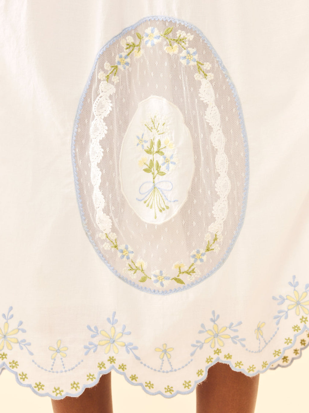 Katherine Dress in White Whimsy