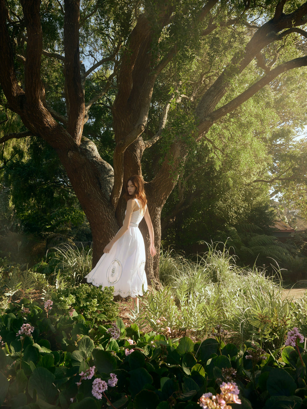 Katherine Dress in White Whimsy