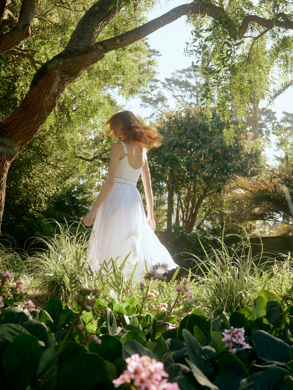 Katherine Dress in White Whimsy