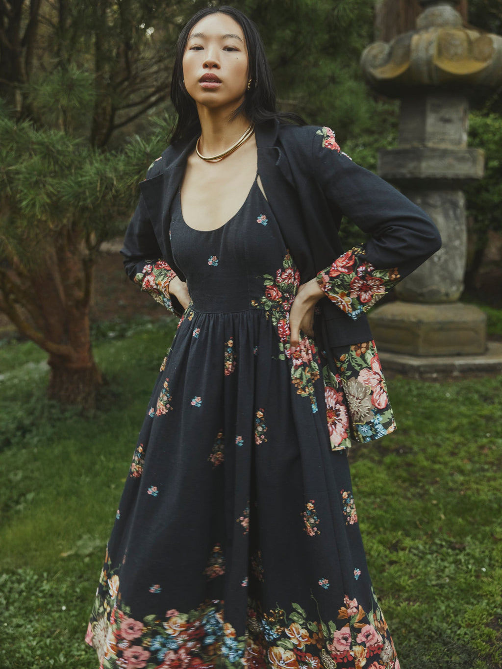 Sloan Blazer in Carmel Victorian Floral