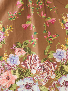 Katherine Dress in Caramel Victorian Floral