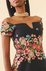 Sydney Dress in Black Victorian Floral